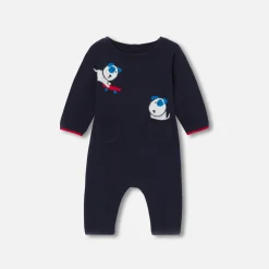 Combinaison, Barboteuse Et Ensemble-Jacadi Combinaison bébé garçon en tricot - lore MARINE/MULTICO