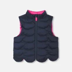 Manteaux, Vestes Et Combi Pilote-Jacadi Doudoune sans manches bébé fille réversible - lore ROSE/MULTICO