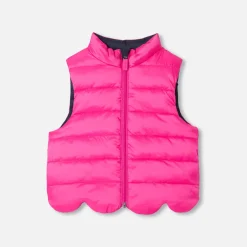 Manteaux, Vestes Et Combi Pilote-Jacadi Doudoune sans manches bébé fille réversible - lore ROSE/MULTICO
