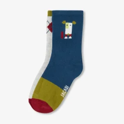 Accessoires-Jacadi Duo de chaussettes bébé garçon - lore MULTICO