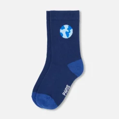 Accessoires-Jacadi Duo de chaussettes enfant garçon - marine MARINE JACADI