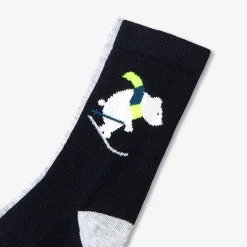 Accessoires-Jacadi Duo de chaussettes enfant garçon - GRIS/BLEU