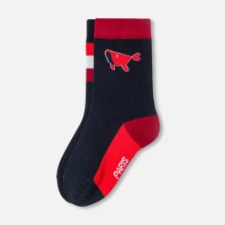 Accessoires-Jacadi Duo de chaussettes enfant garçon MULTICO