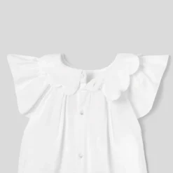 Combinaison, Barboteuse Et Ensemble-Jacadi Ensemble bébé fille à culotte rayée - BLANC/GRIS