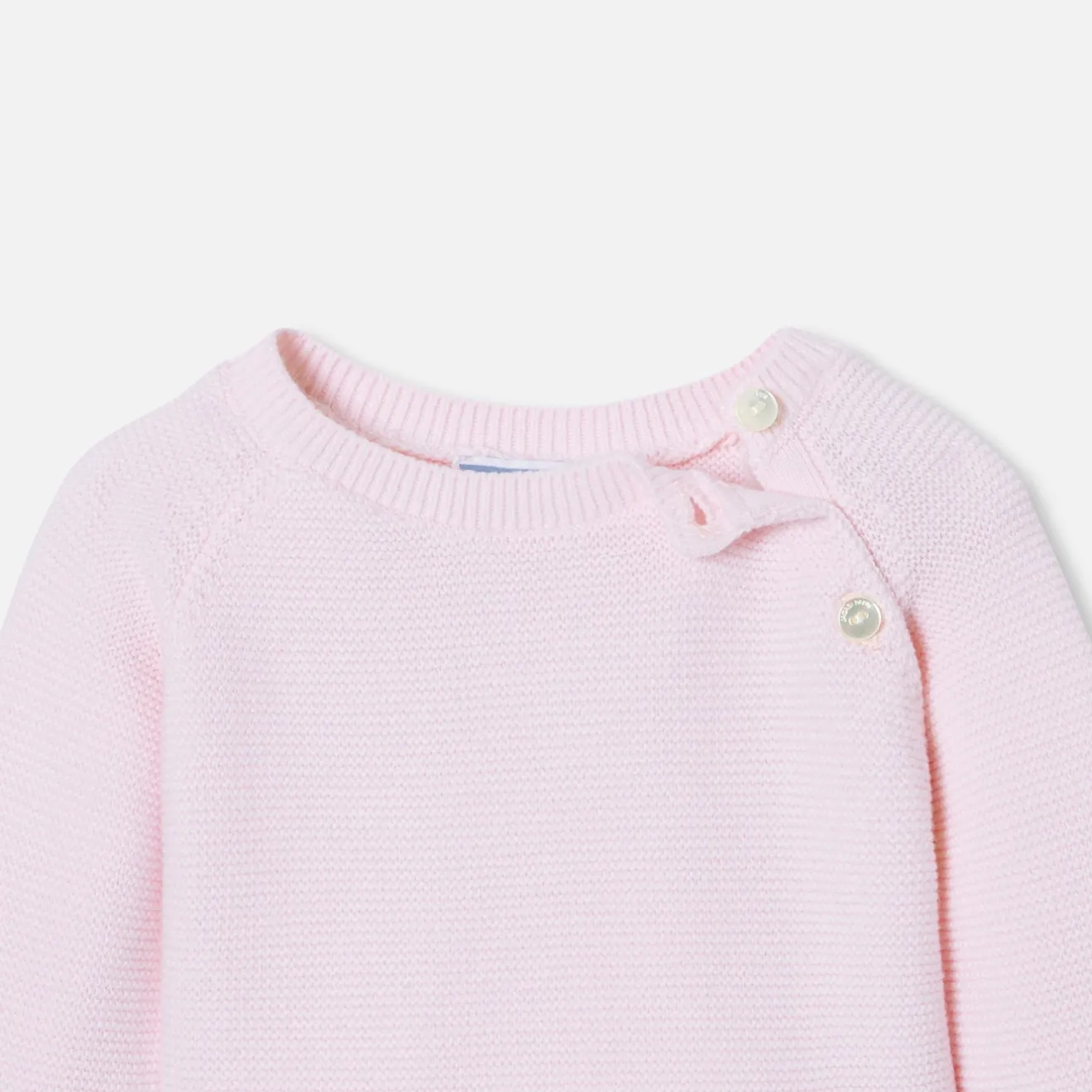 Combinaison, Barboteuse Et Ensemble-Jacadi Ensemble bébé fille en point mousse - rose pale ROSE PALE JACADI