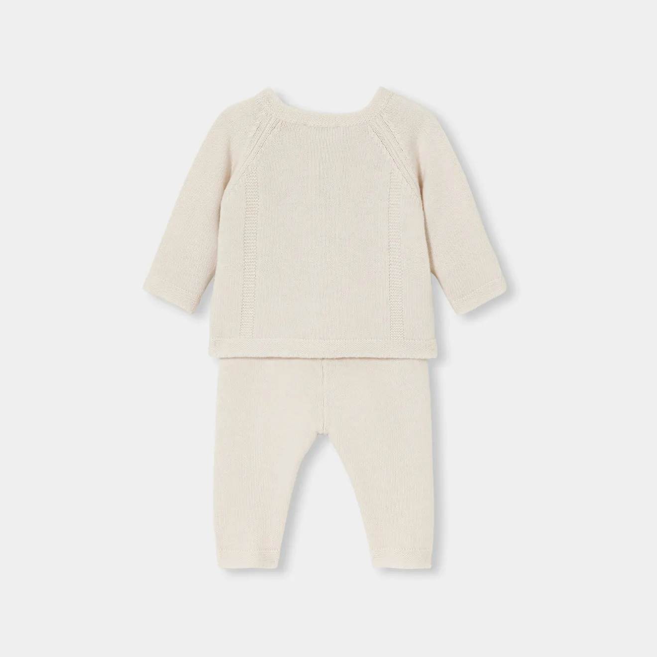 Combinaison, Barboteuse Et Ensemble-Jacadi Ensemble bébé fille en tricot - blanc doux BLANC DOUX JACADI