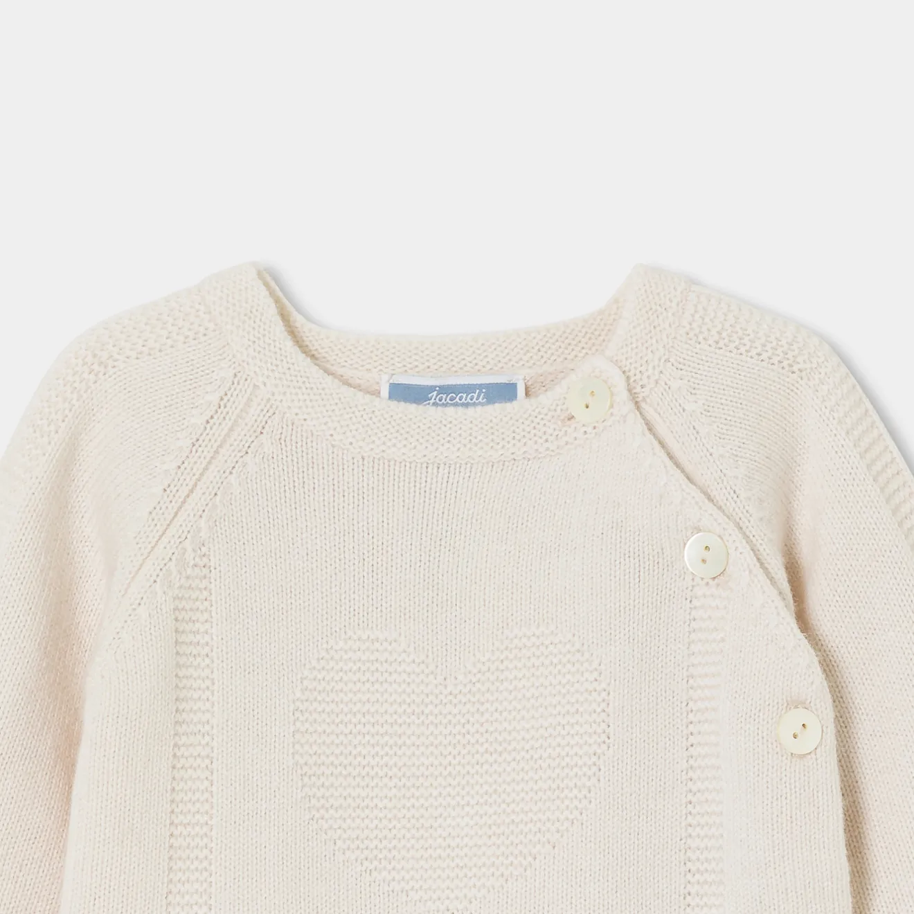 Combinaison, Barboteuse Et Ensemble-Jacadi Ensemble bébé fille en tricot - blanc doux BLANC DOUX JACADI