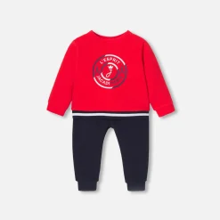 Combinaison, Salopette Et Ensemble-Jacadi Ensemble bébé garçon - ROUGE/MARINE
