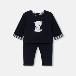 Combinaison, Barboteuse Et Ensemble-Jacadi Ensemble confort bébé - MARINE/ECRU