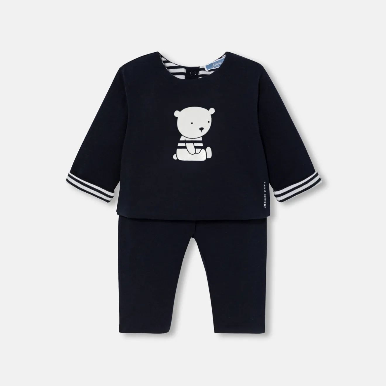 Combinaison, Barboteuse Et Ensemble-Jacadi Ensemble confort bébé - MARINE/ECRU