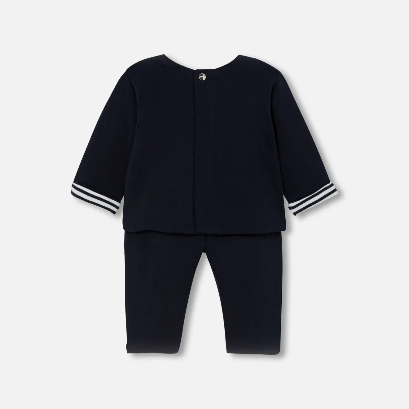 Combinaison, Barboteuse Et Ensemble-Jacadi Ensemble confort bébé - MARINE/ECRU