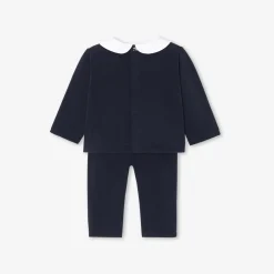 Combinaison, Barboteuse Et Ensemble-Jacadi Ensemble confort bébé fille en molleton - MARINE CLAIR