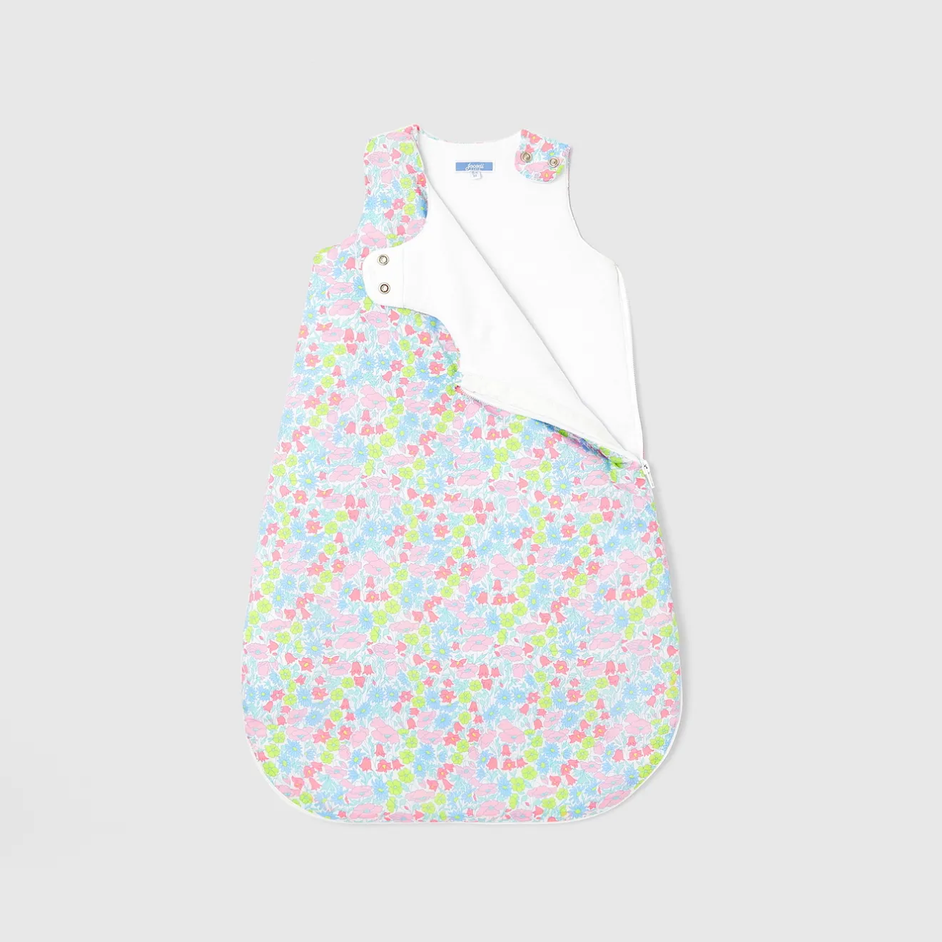 Gigoteuse, Couverture|Gigoteuses Et Couvertures-Jacadi Gigoteuse 0-6 mois en tissu Liberty bébé fille - lore BLANC/MULTICO