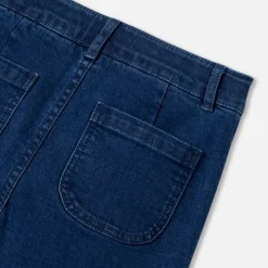 Pantalon Et Jogging-Jacadi Jean large enfant fille - BLEU DENIM