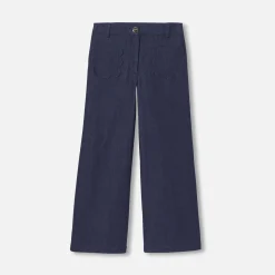 Pantalon Et Jogging-Jacadi Jean large enfant fille - DENIM FONCE