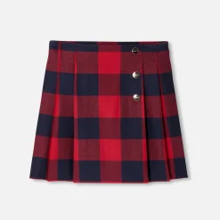 Robe Et Jupe-Jacadi Jupe enfant fille en maxi vichy - MARINE/ROUGE