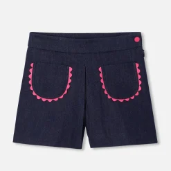 Robe Et Jupe-Jacadi Jupe-short enfant fille - DENIM FONCE