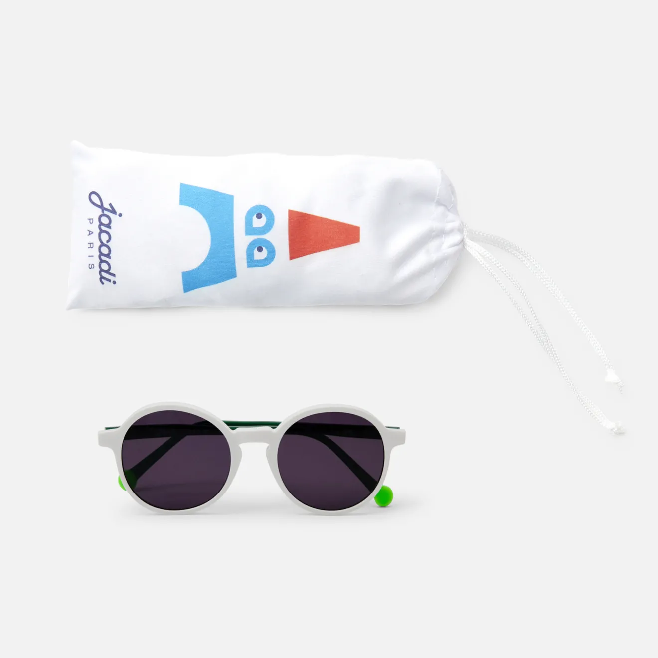Accessoires|Lunettes De Soleil-Jacadi Lunettes de soleil enfant - BLANC/VERT