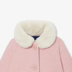 Manteaux, Vestes Et Combi Pilote-Jacadi Manteau bébé fille en drap de laine - ROSE CHINE