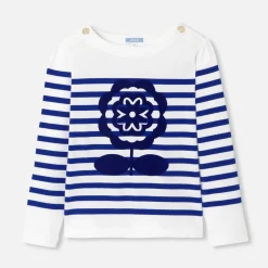 T-Shirt, Polo Et Sous-Pull-Jacadi Marinière enfant fille - BLANC/BLEU