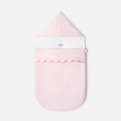 Gigoteuse, Couverture|Gigoteuses Et Couvertures-Jacadi Nid d'ange en lin à festons - rose pale ROSE PALE JACADI