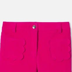Pantalon Et Jogging-Jacadi Pantalon large en velours enfant fille - ROSE GRENADINE