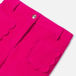 Pantalon Et Jogging-Jacadi Pantalon large en velours enfant fille - ROSE GRENADINE