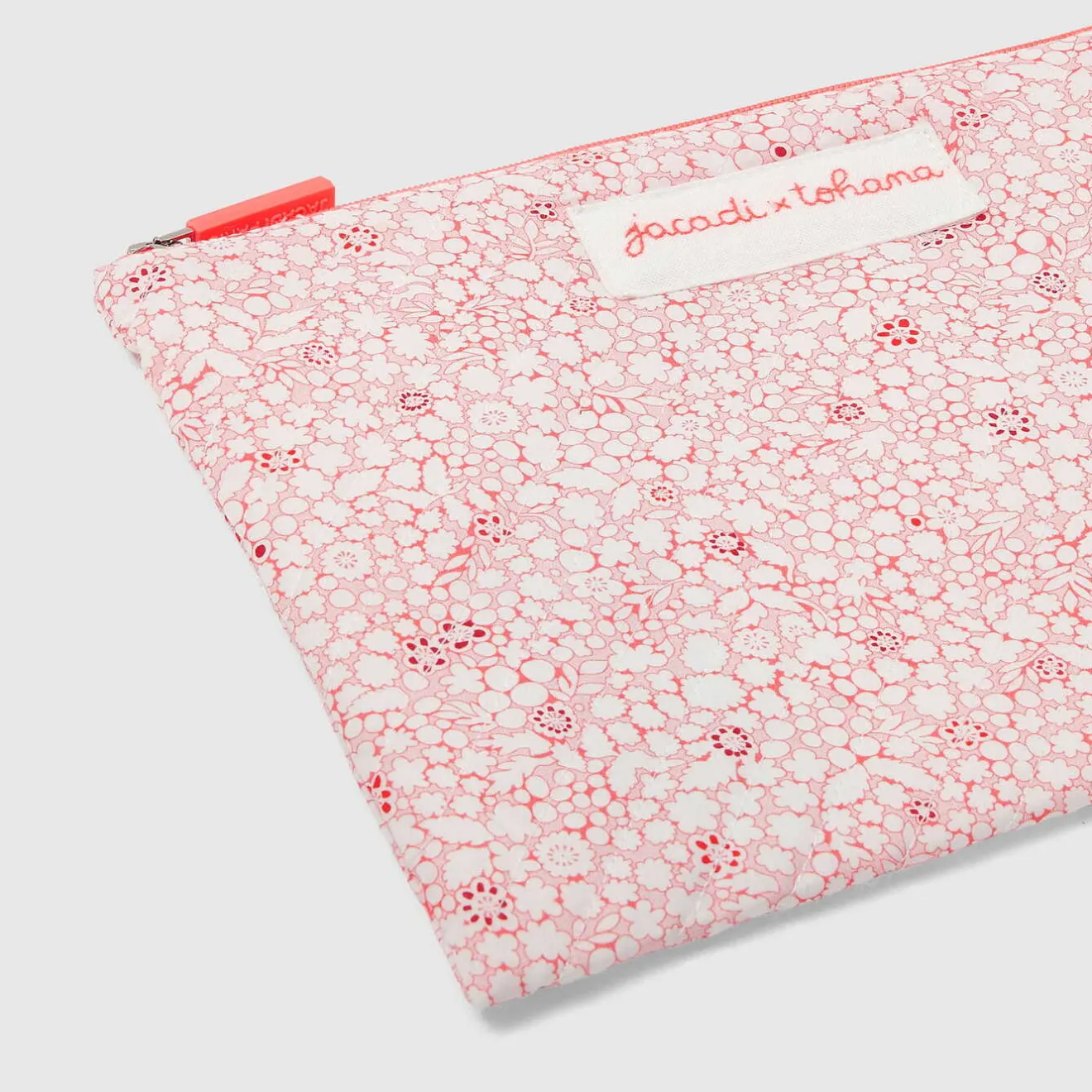 Accessoires-Jacadi Pochette en tissu Liberty - x Tohana - ROSE/BLANC