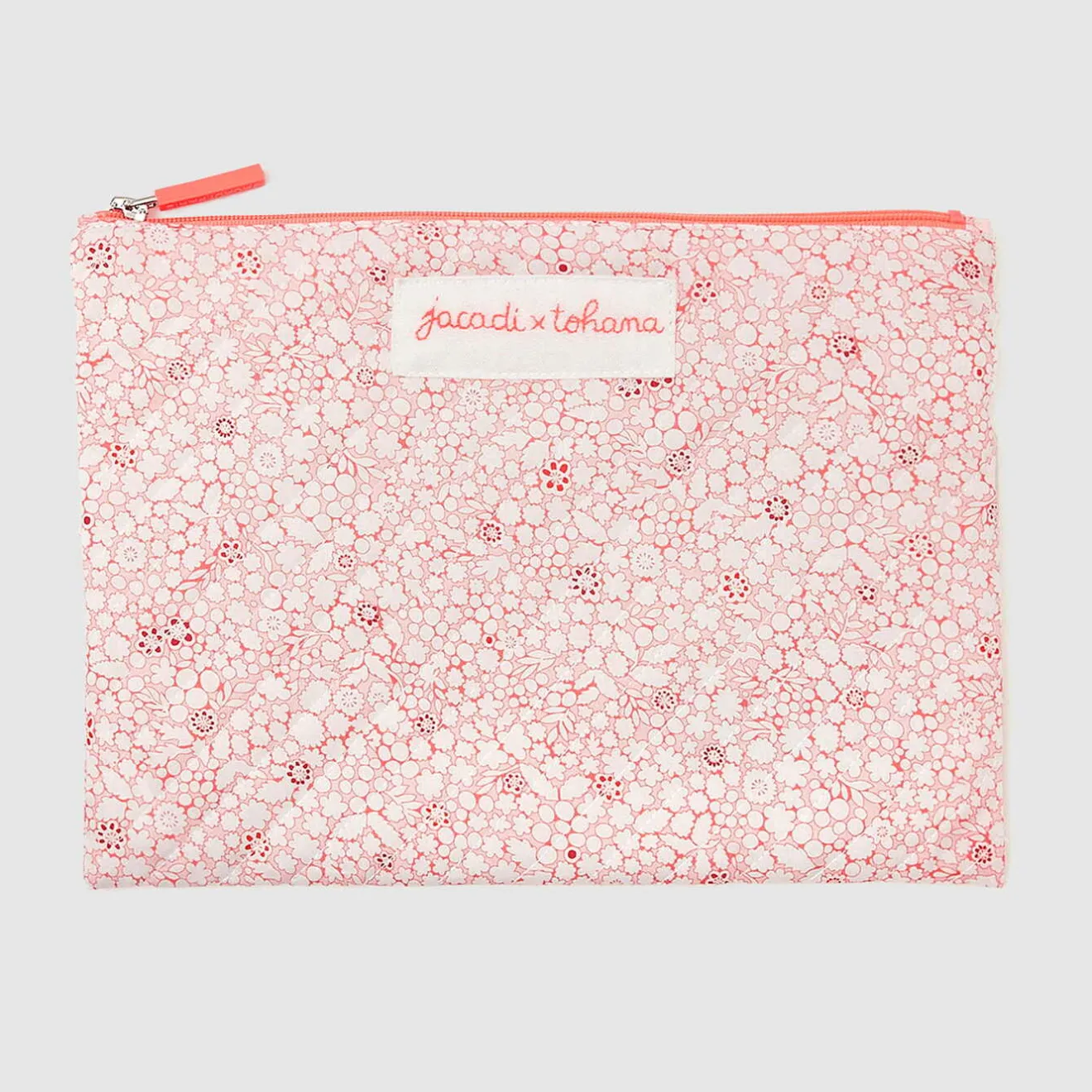Accessoires-Jacadi Pochette en tissu Liberty - x Tohana - ROSE/BLANC