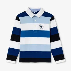 T-Shirt, Polo Et Sous-Pull-Jacadi Polo manches longues enfant garçon - lore BLEU/MULTICO