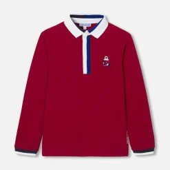 T-Shirt, Polo Et Sous-Pull-Jacadi Polo manches longues enfant garçon - POURPRE