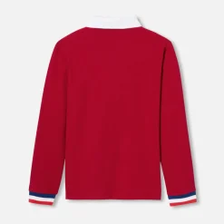 T-Shirt, Polo Et Sous-Pull-Jacadi Polo manches longues enfant garçon - ROUGE BRIQUE
