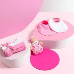 Doudou, Peluche|Eveil, Doudou Et Peluche-Jacadi Poupée Joséphine hochet en tissu Liberty - lore ROSE/MULTICO