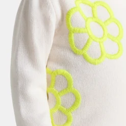 Pull, Sweat Et Cardigan-Jacadi Pull bébé fille à fleurs rebrodées - blanc doux BLANC DOUX JACADI