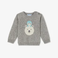 Pull, Sweat Et Cardigan-Jacadi Pull bébé garçon en cachemire - gris chine clair GRIS CHINE CLAIR JACADI