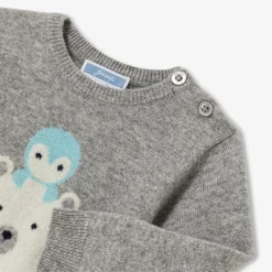 Pull, Sweat Et Cardigan-Jacadi Pull bébé garçon en cachemire - gris chine clair GRIS CHINE CLAIR JACADI