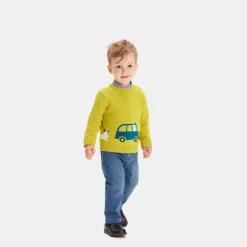 Pull, Sweat Et Cardigan-Jacadi Pull bébé garçon Intarsia fantaisie - CUMIN