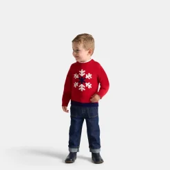 Pull, Sweat Et Cardigan-Jacadi Pull bébé garçon intarsia flocon - ROUGE BRIQUE