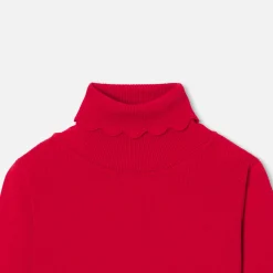 Pull, Sweat Et Cardigan-Jacadi Pull col roulé enfant fille - rouge ROUGE JACADI