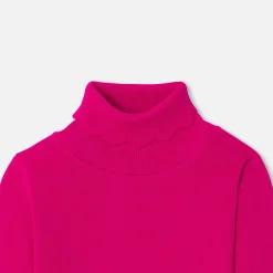 Pull, Sweat Et Cardigan-Jacadi Pull col roulé enfant fille - FRAMBOISE