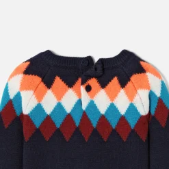 Pull, Sweat Et Cardigan-Jacadi Pull en jacquard bébé garçon - lore MARINE/MULTICO