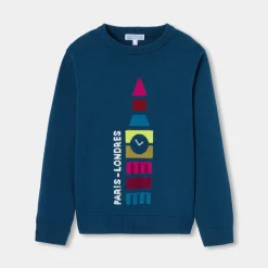 Pull, Sweat Et Cardigan-Jacadi Pull enfant garçon en coton et laine - ENCRE