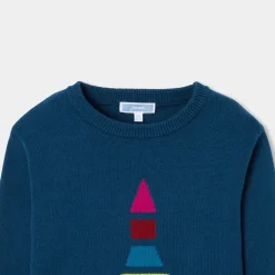 Pull, Sweat Et Cardigan-Jacadi Pull enfant garçon en coton et laine - ENCRE