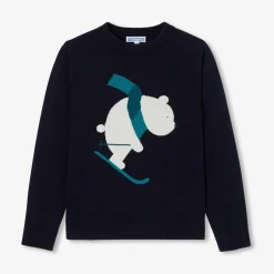 Pull, Sweat Et Cardigan-Jacadi Pull enfant garçon motif ours - marine MARINE JACADI