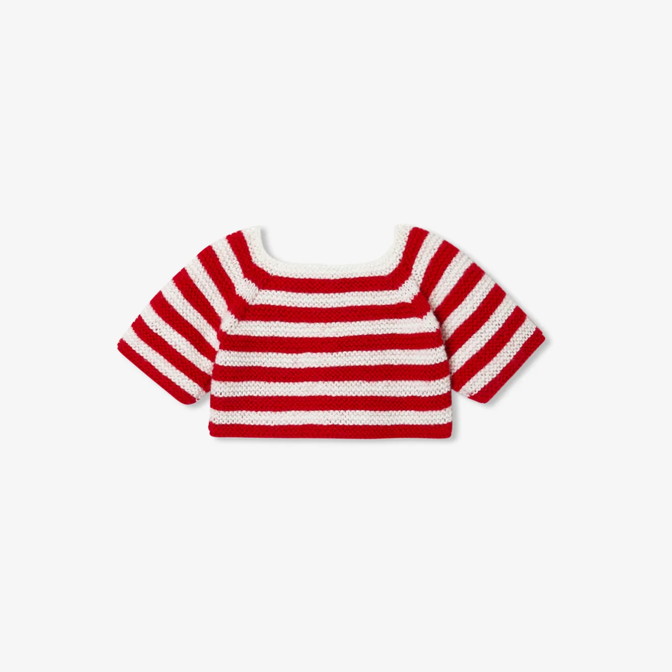 Doudou, Peluche|Eveil, Doudou Et Peluche-Jacadi Pull Love Maille pour notre ourson Martin Collection Solidaire - BLANC/ROUGE