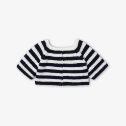 Doudou, Peluche|Eveil, Doudou Et Peluche-Jacadi Pull Love Maille pour notre ourson Martin Collection Solidaire - ECRU/MARINE