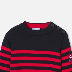 Pull, Sweat Et Cardigan|Pull, Sweat Et Cardigan-Jacadi Pull marinière enfant - MARINE/ROUGE
