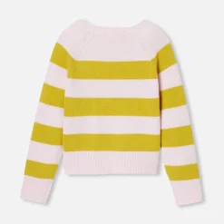 Pull, Sweat Et Cardigan-Jacadi Pull rayé enfant fille - ROSE/VERT