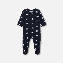 Pyjama|Pyjama-Jacadi Pyjama bébé en molleton - MARINE/ECRU