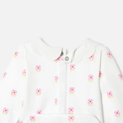 Pyjama|Pyjama-Jacadi Pyjama bébé fille en molleton - lore BLANC/MULTICO